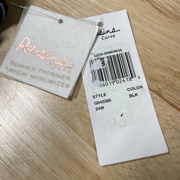 Raisins Curve NWT Plus Size Monteluz Lucia Swim Dress Size 24W Wireless Bra Top - Picture 4 of 11